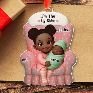 Big Sister, Big Brother - Siblings, Sisters, Brothers, Family Gift - Personalized Acrylic Ornament
