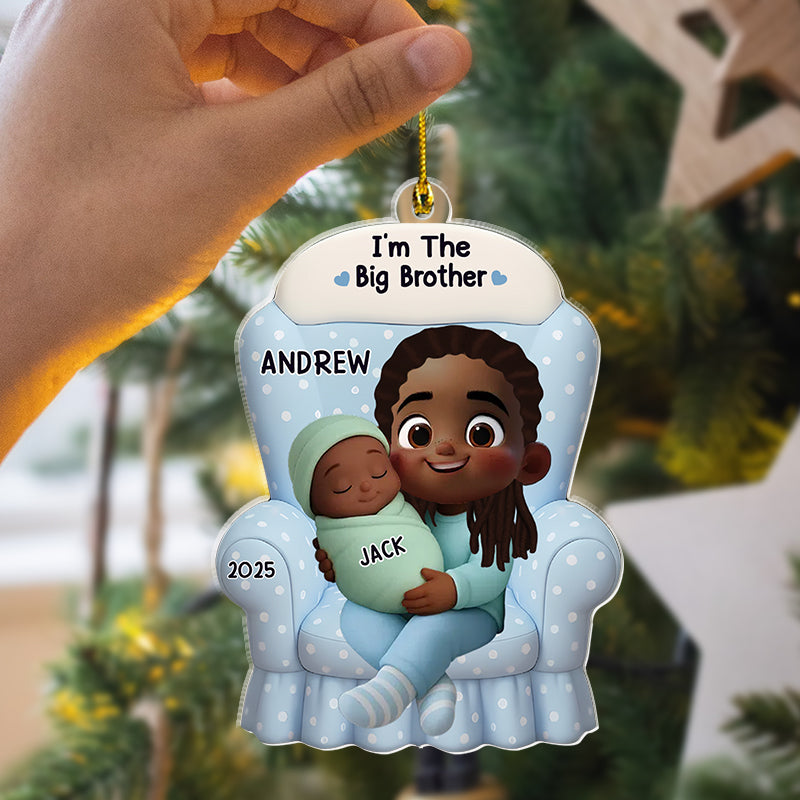 Big Sister, Big Brother - Siblings, Sisters, Brothers, Family Gift - Personalized Acrylic Ornament