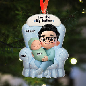 Big Sister, Big Brother - Siblings, Sisters, Brothers, Family Gift - Personalized Acrylic Ornament