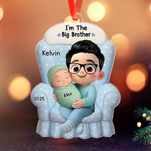 Big Sister, Big Brother - Siblings, Sisters, Brothers, Family Gift - Personalized Acrylic Ornament