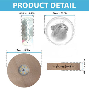 Custom Photo Forever Loved - Personalized Crystal Night Light