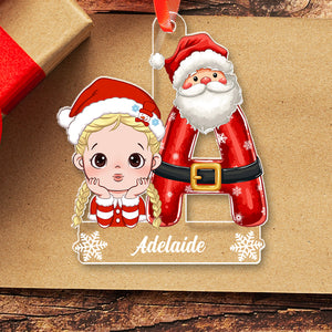 Santa's Little Helper - Gift For Kids - Personalized Custom Shaped Acrylic Ornament