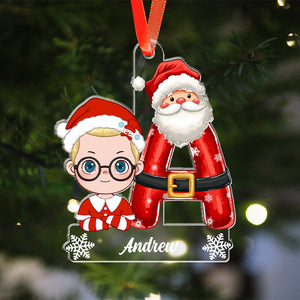 Santa's Little Helper - Gift For Kids - Personalized Custom Shaped Acrylic Ornament