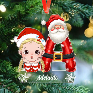 Santa's Little Helper - Gift For Kids - Personalized Custom Shaped Acrylic Ornament