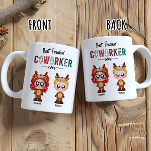 Best Freakin' Coworker Ever - Gift For Co-worker, Colleague, Teammate, Work Bestie, Office Best Friend - Personalized Mug