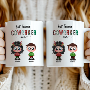 Best Freakin' Coworker Ever - Gift For Co-worker, Colleague, Teammate, Work Bestie, Office Best Friend - Personalized Mug