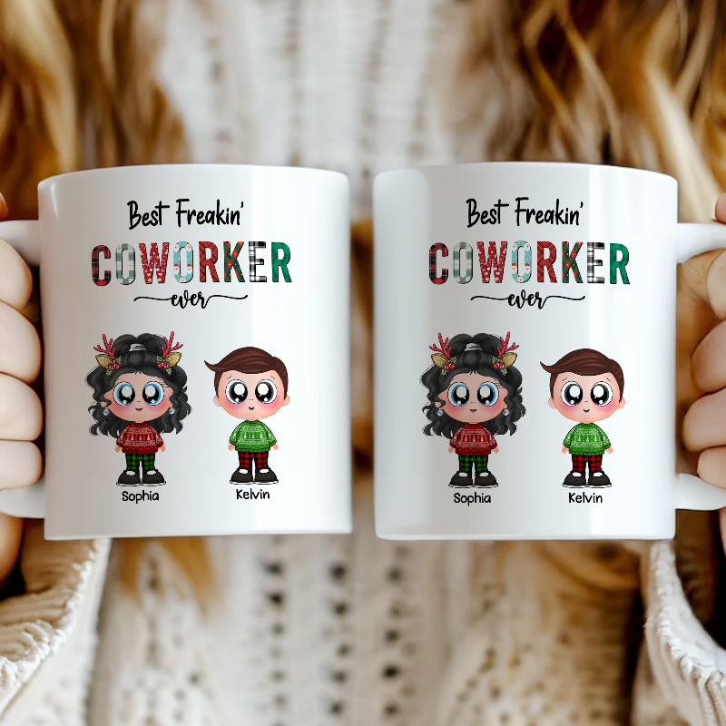 Best Freakin' Coworker Ever - Gift For Co-worker, Colleague, Teammate, Work Bestie, Office Best Friend - Personalized Mug