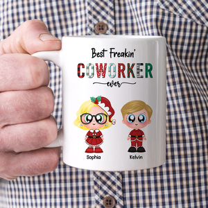 Best Freakin' Coworker Ever - Gift For Co-worker, Colleague, Teammate, Work Bestie, Office Best Friend - Personalized Mug