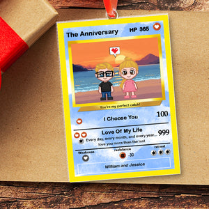 Couple Card - Gift For Her, Him, Anniversary Gift - Personalized Acrylic Ornament