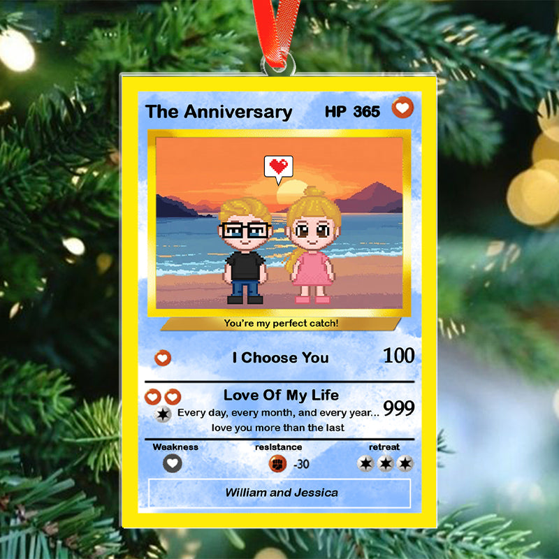 Couple Card - Gift For Her, Him, Anniversary Gift - Personalized Acrylic Ornament