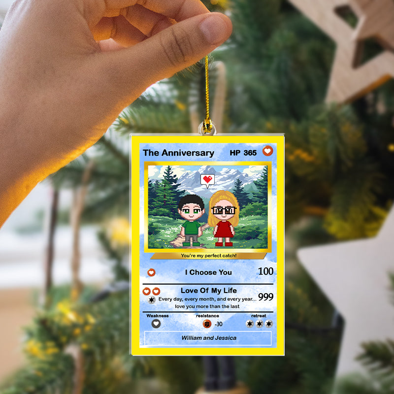 Couple Card - Gift For Her, Him, Anniversary Gift - Personalized Acrylic Ornament