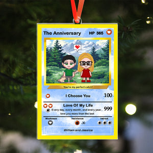 Couple Card - Gift For Her, Him, Anniversary Gift - Personalized Acrylic Ornament