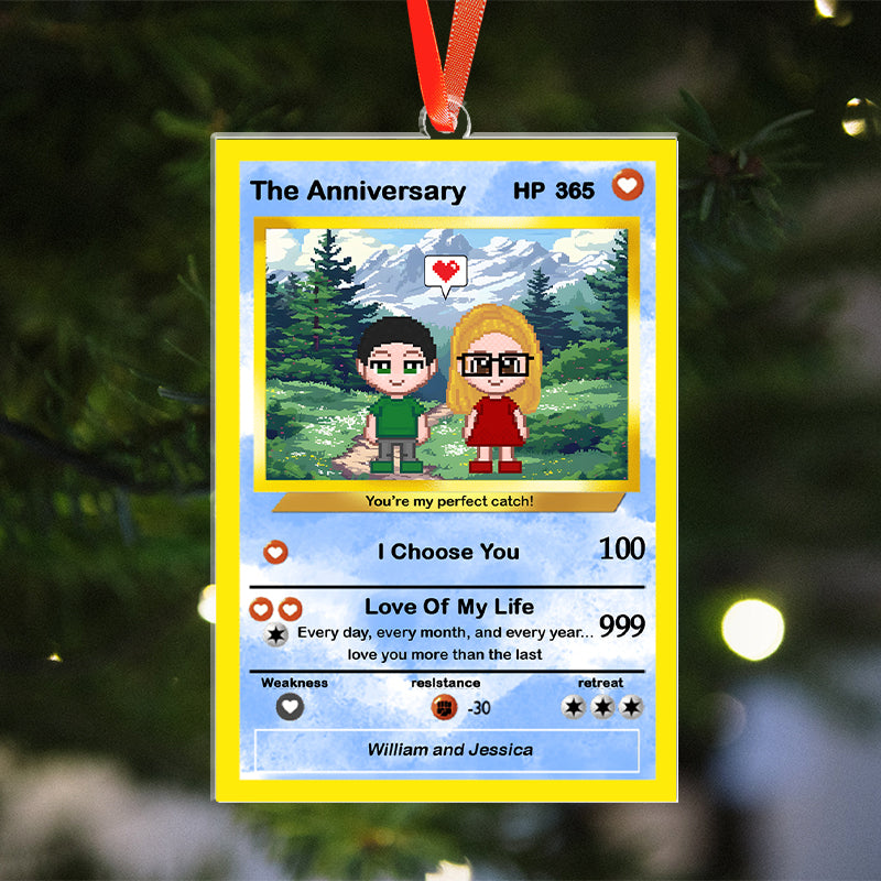 Couple Card - Gift For Her, Him, Anniversary Gift - Personalized Acrylic Ornament