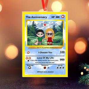 Couple Card - Gift For Her, Him, Anniversary Gift - Personalized Acrylic Ornament