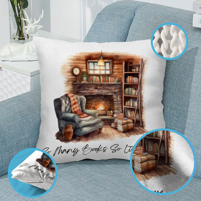Cozy Reading Nook - Book Lover Gift, Literary Decor - Personalized Pillow