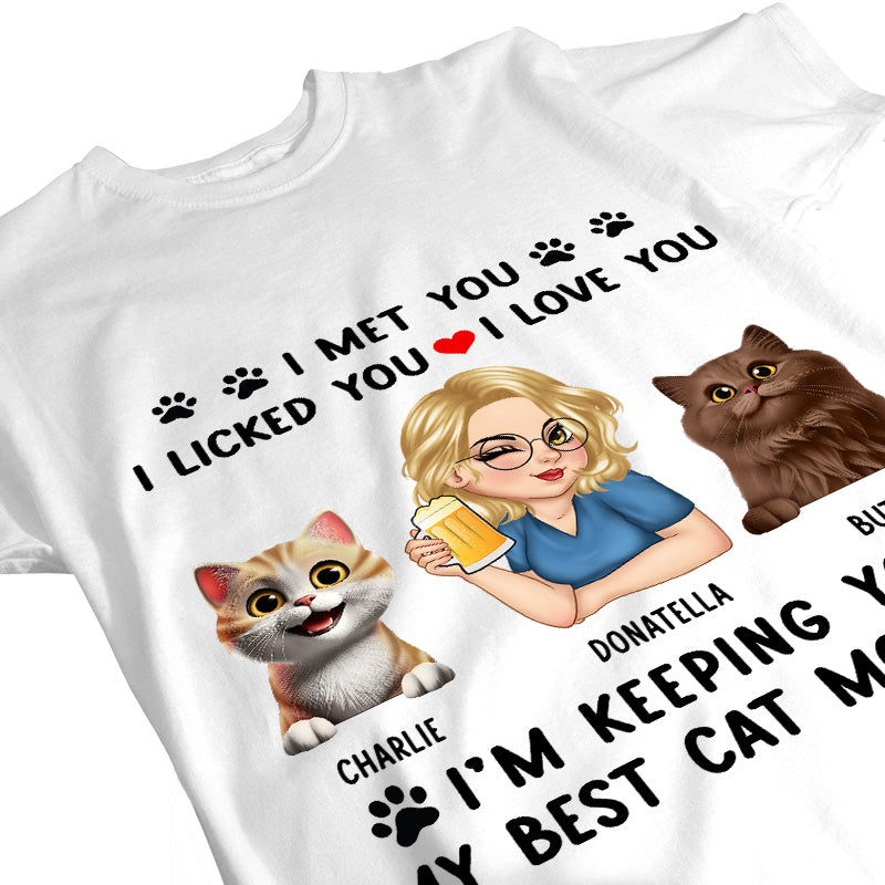Best Cat Mom Ever - Personalized T-Shirt