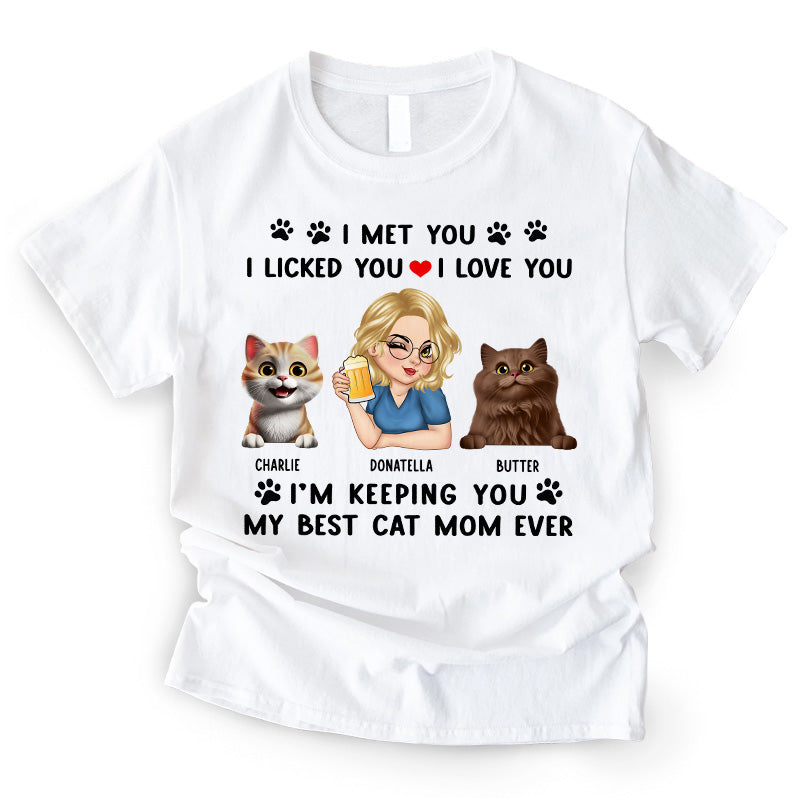 Best Cat Mom Ever - Personalized T-Shirt