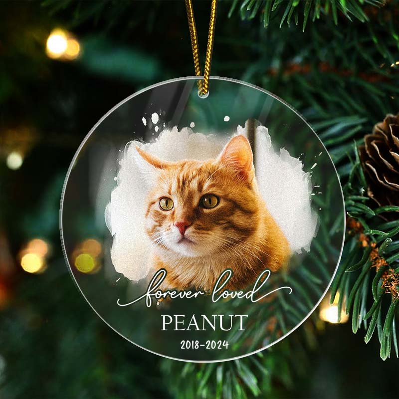 Forever Loved Pet Photo - Personalized Acrylic Ornament