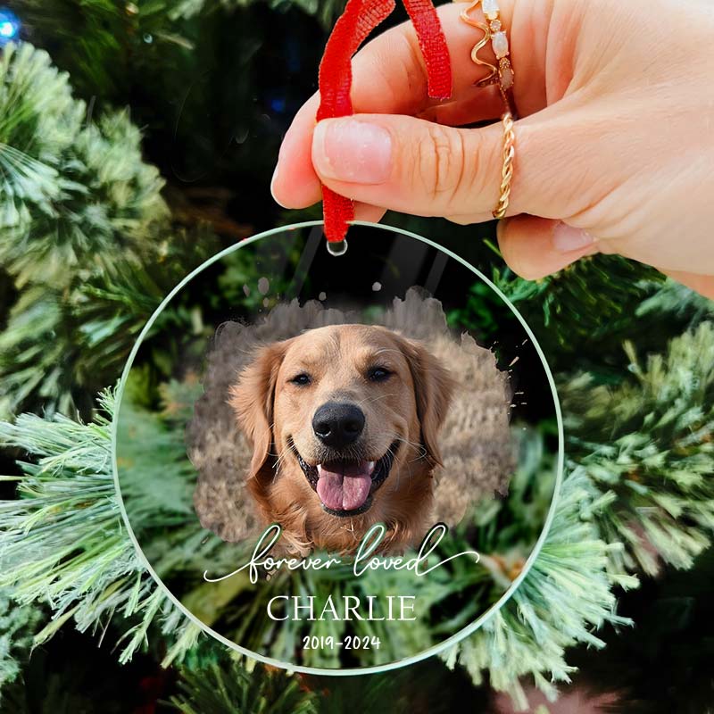 Forever Loved Pet Photo - Personalized Acrylic Ornament