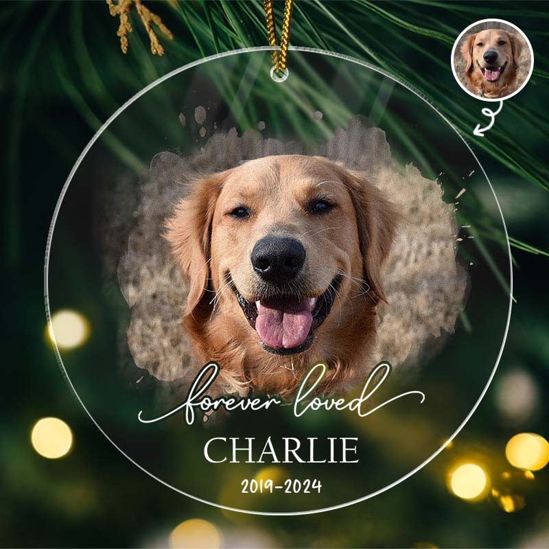Forever Loved Pet Photo - Personalized Acrylic Ornament
