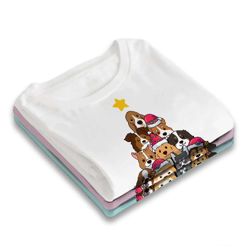Dog Christmas Tree - Christmas Gift For Pet Dad, Pet Mom, Dog Dad, Cat Dad, Dog Mom, Cat Mom - Personalized T-Shirt