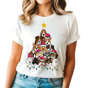 Dog Christmas Tree - Christmas Gift For Pet Dad, Pet Mom, Dog Dad, Cat Dad, Dog Mom, Cat Mom - Personalized T-Shirt