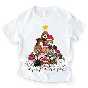 Dog Christmas Tree - Christmas Gift For Pet Dad, Pet Mom, Dog Dad, Cat Dad, Dog Mom, Cat Mom - Personalized T-Shirt