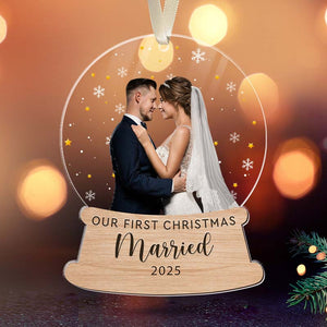 Our First Christmas - First Christmas Married Gift - Personalized Acrylic Ornament