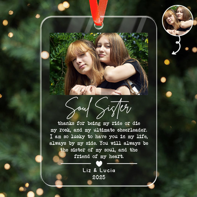 Soul Sister - Christmas Gift For Best Friend, Sister - Personalized Acrylic Ornament