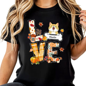Pumpkin Spice & Pets - Gift For Pet Lovers - Personalized T-Shirt