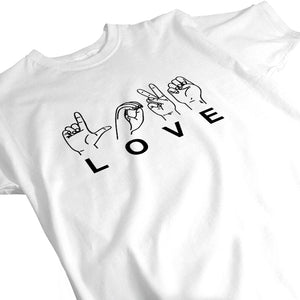Love American Sign Language - Gift For Couple - Personalized T-Shirt
