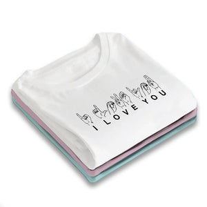 Love American Sign Language - Gift For Couple - Personalized T-Shirt