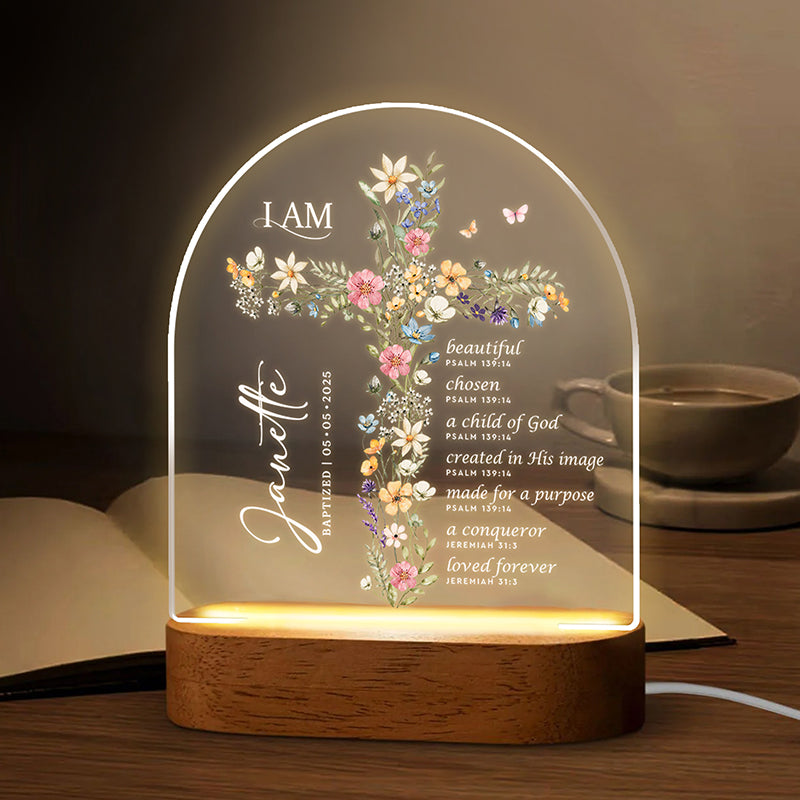Child Of God - Bible Verse - Gifts For Women, Christian Gifts, Jesus Lover Gifts - Personalized LED Light