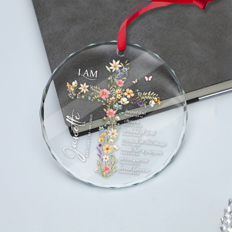 Child Of God - Bible Verse - Gifts For Women, Christian Gifts, Jesus Lover Gifts - Personalized Circle Glass Ornament