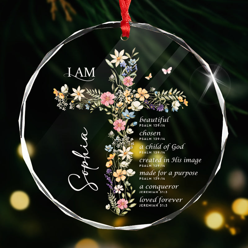 Child Of God - Bible Verse - Gifts For Women, Christian Gifts, Jesus Lover Gifts - Personalized Circle Glass Ornament