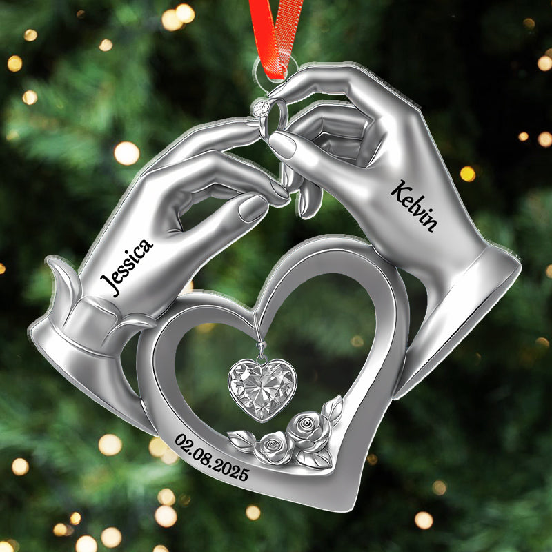 Anniversary Wedding Gifts For Couples - Personalized Acrylic Orrnament