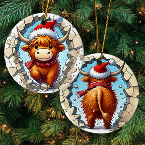 Funny Characters - Cute & Funny Holiday Decor - Personalized Circle Ceramic Ornament