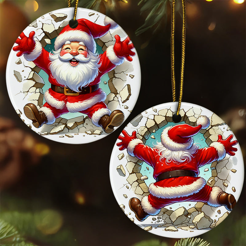Funny Characters - Cute & Funny Holiday Decor - Personalized Circle Ceramic Ornament