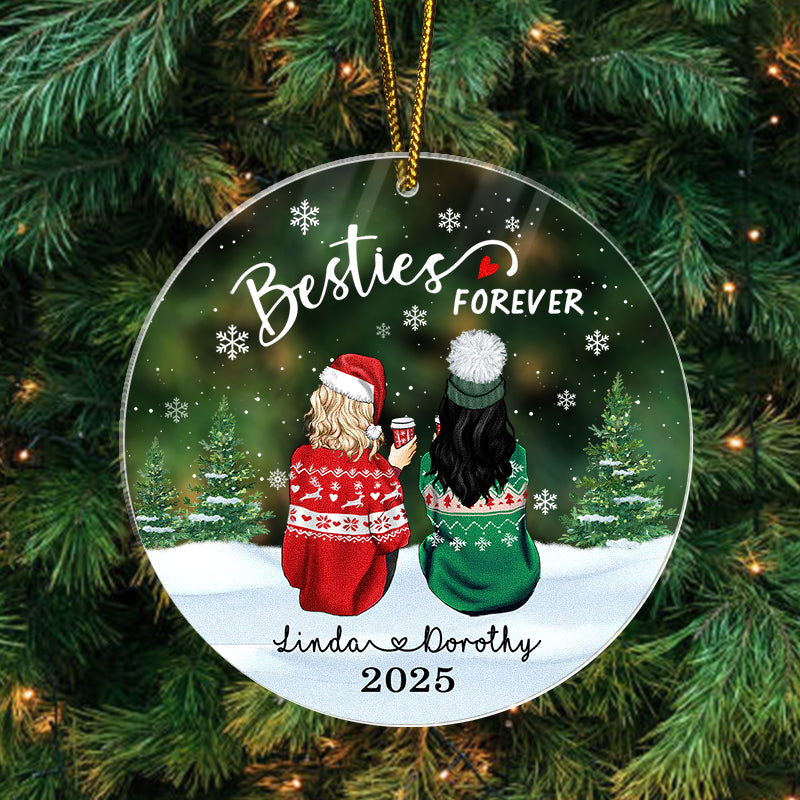 Besties Forever Friendship Gift - Personalized Acrylic Ornament