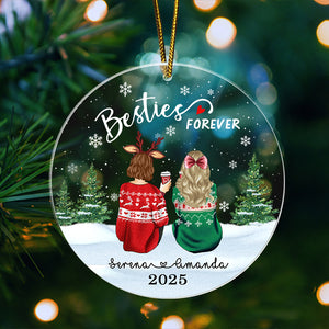 Besties Forever Friendship Gift - Personalized Acrylic Ornament