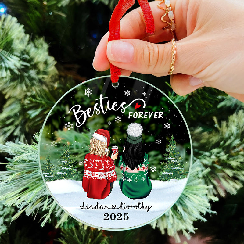 Besties Forever Friendship Gift - Personalized Acrylic Ornament