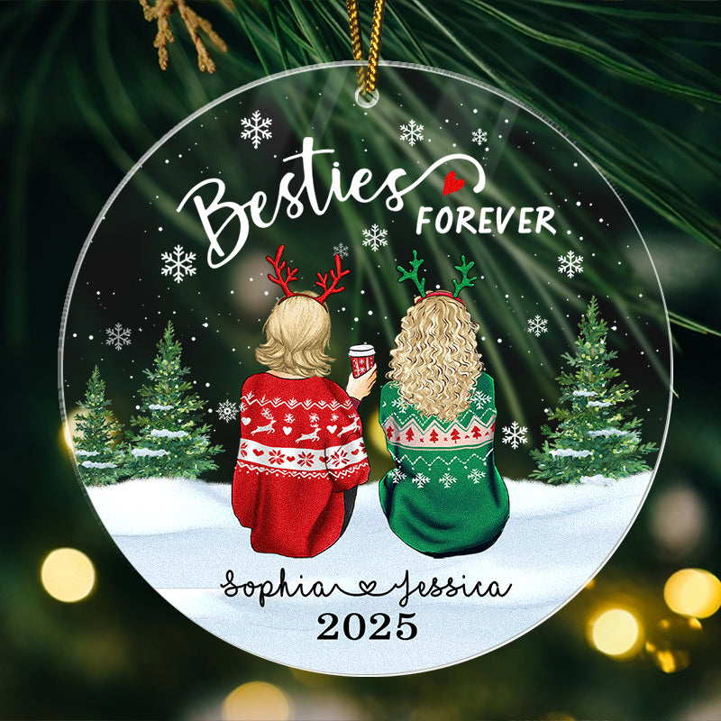 Besties Forever Friendship Gift - Personalized Acrylic Ornament