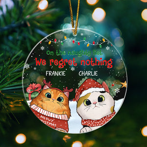 We Regret Nothing - Custom Gift For Cat Lovers - Personalized Acrylic Ornament