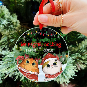 We Regret Nothing - Custom Gift For Cat Lovers - Personalized Acrylic Ornament