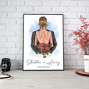 Love Fairytale - Bride & Groom - Personalized Poster