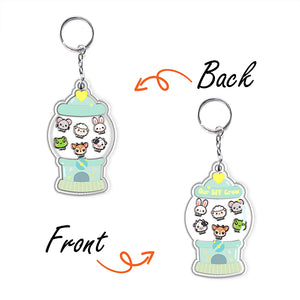 BFF Crew - Cute Friendship Gift - Personalized Acrylic Shaker Keychain