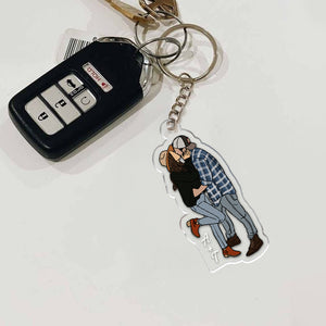 Custom Photo Couple - Personalized Acrylic Keychain