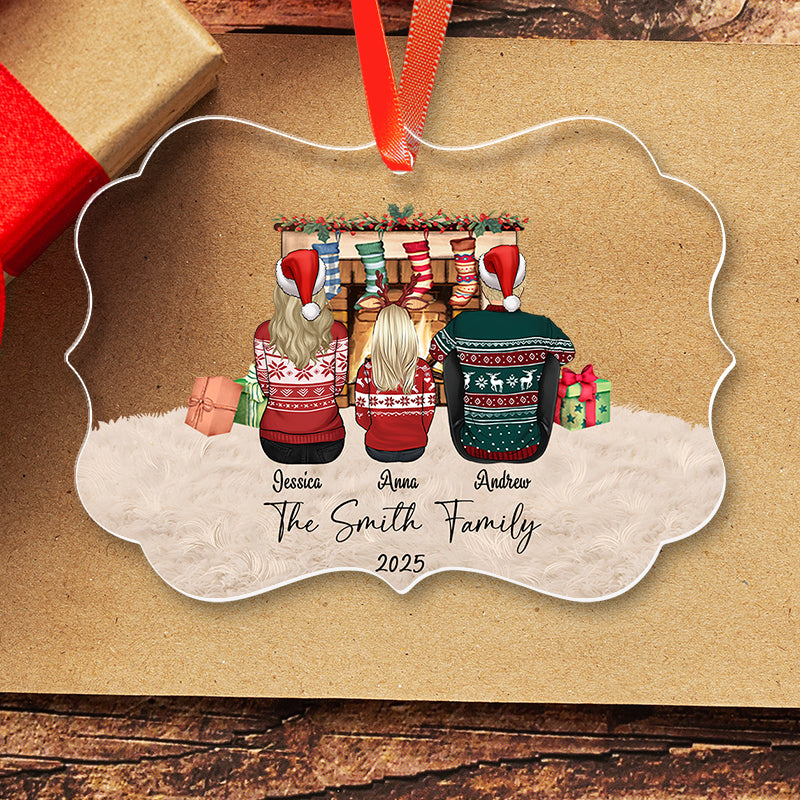 Christmas Our Family With Pet - Personalized Acrylic Ornament