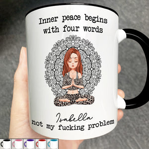 Inner Peace Yoga Relaxation Cup - Gift For Stress Relief - Personalized Accent Mug