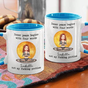 Inner Peace Yoga Relaxation Cup - Gift For Stress Relief - Personalized Accent Mug